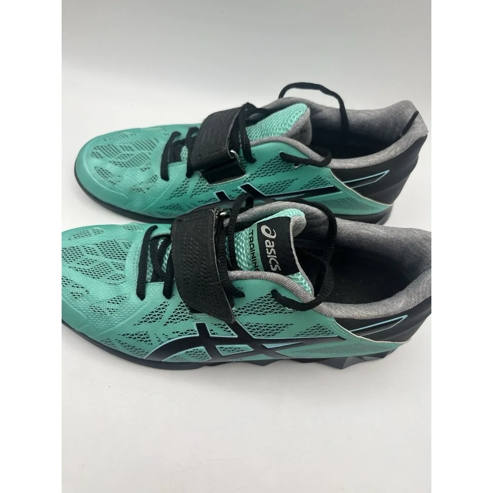 ASICS Lift Master Lite Weightlifting Shoes Teal Black Women's Size 8 S659Y